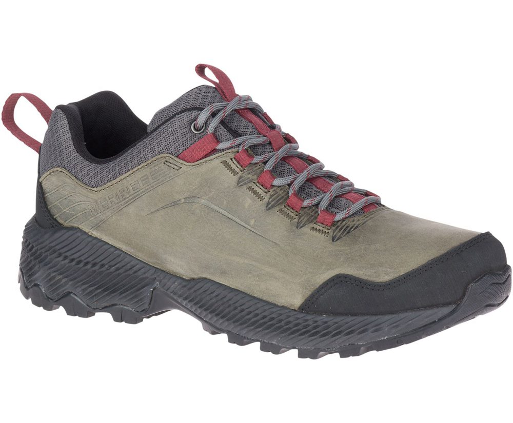 Buty Trekkingowe Merrell Męskie Oliwkowe/Czarne - Forestbound - 840569-YIN